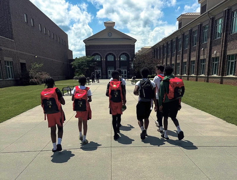 Hustlers Elite Basketball Travel Team Members Headed to a Game